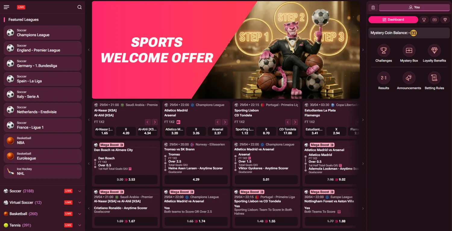 Spinko Casino Sportweddenschappen